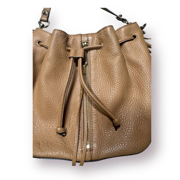 Rebecca Minkoff Tan Fringe Leather Crossbody Shoulder Bag Drawstring w/ Dust Bag - Picture 8 of 8